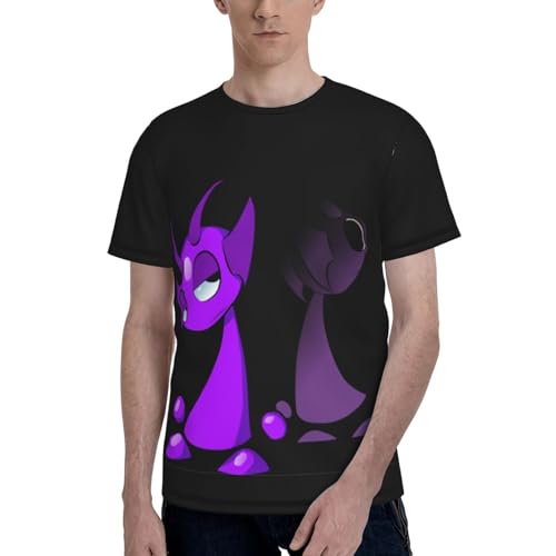 Sprunki T-Shirt,Men's 3D Printed Crew Neck Short Sleeve Tees Shirts,Tees Short Sleeve Tops