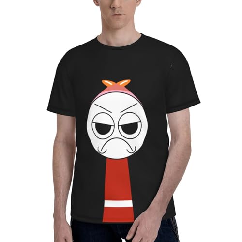 Sprunki T-Shirt,Men's 3D Printed Crew Neck Short Sleeve Tees Shirts,Tees Short Sleeve Tops
