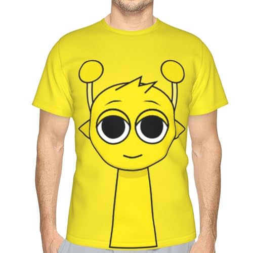 Sprunki T-Shirt,Men's 3D Printed Crew Neck Short Sleeve Tees Shirts,Tees Short Sleeve Tops