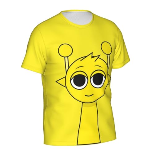 Sprunki T-Shirt,Men's 3D Printed Crew Neck Short Sleeve Tees Shirts,Tees Short Sleeve Tops