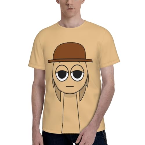 Sprunki T-Shirt,Men's 3D Printed Crew Neck Short Sleeve Tees Shirts,Tees Short Sleeve Tops