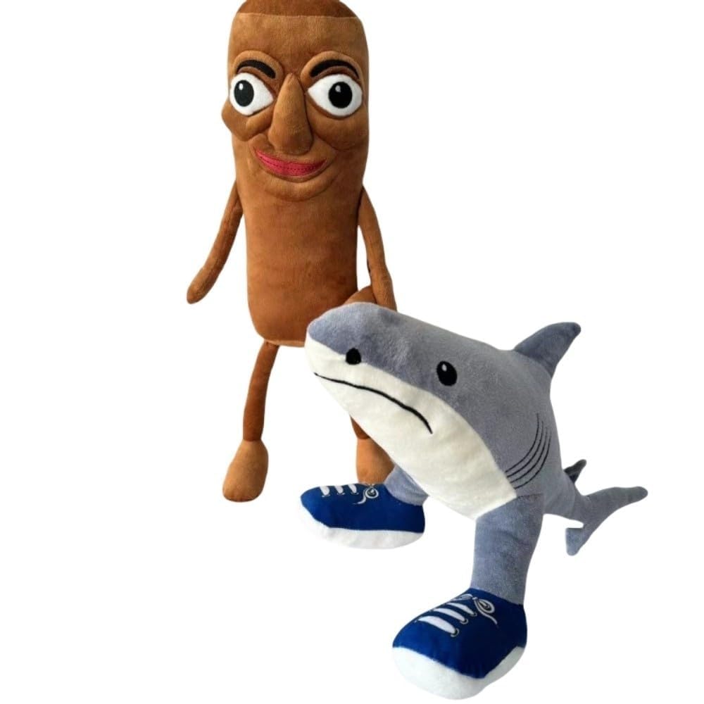 Tung Tung Tung Sahur Plush Italian and Brainrot Tralalero Tralala Pillow, Italian and Brainrot Tralalero Tralala Shark Plush Figurines Gaming Fans Stuffed Figure Pillows for Room Decoration
