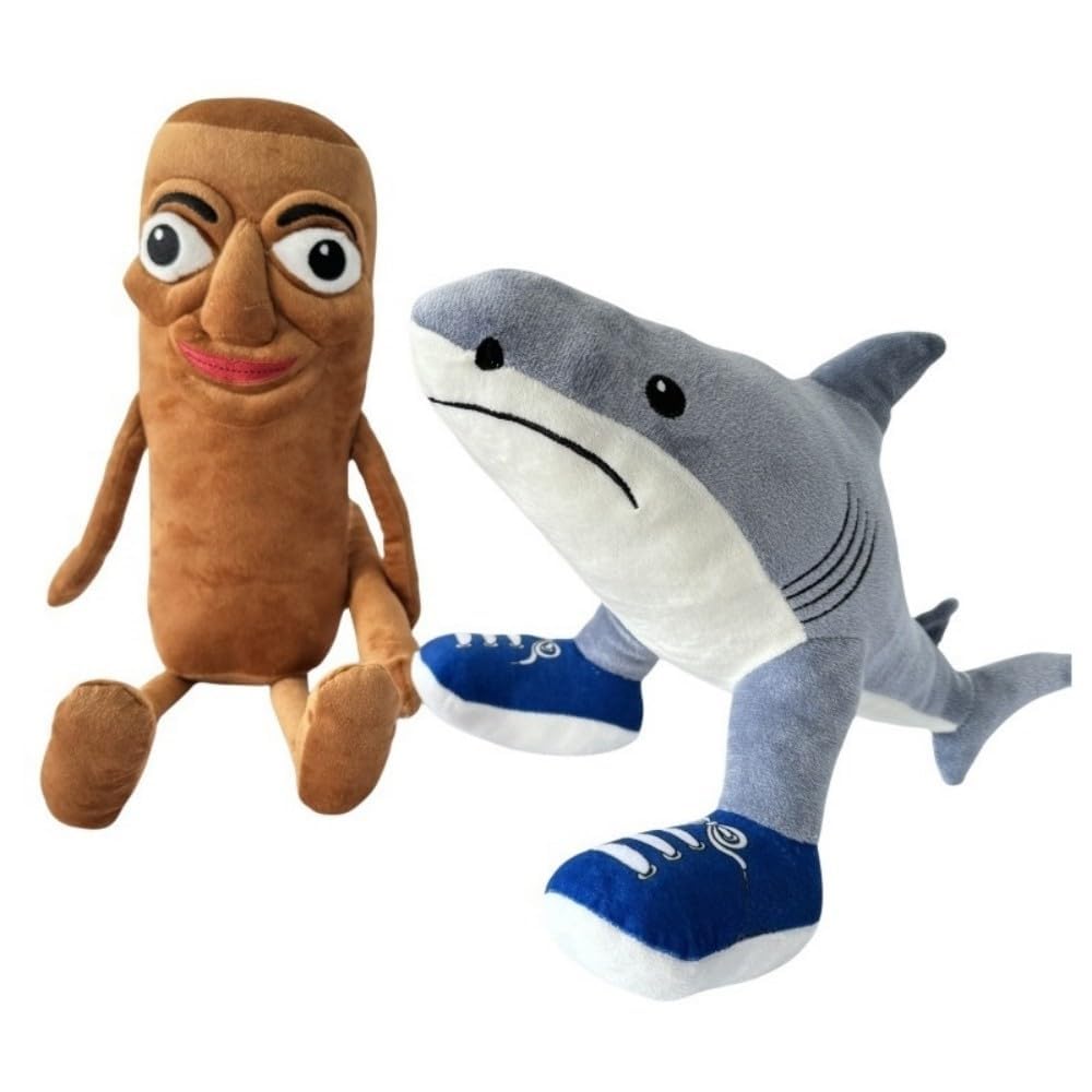 Tung Tung Tung Sahur Plush Italian and Brainrot Tralalero Tralala Pillow, Italian and Brainrot Tralalero Tralala Shark Plush Figurines Gaming Fans Stuffed Figure Pillows for Room Decoration