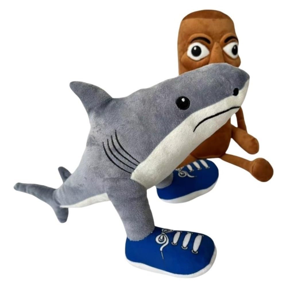 Tung Tung Tung Sahur Plush Italian and Brainrot Tralalero Tralala Pillow, Italian and Brainrot Tralalero Tralala Shark Plush Figurines Gaming Fans Stuffed Figure Pillows for Room Decoration