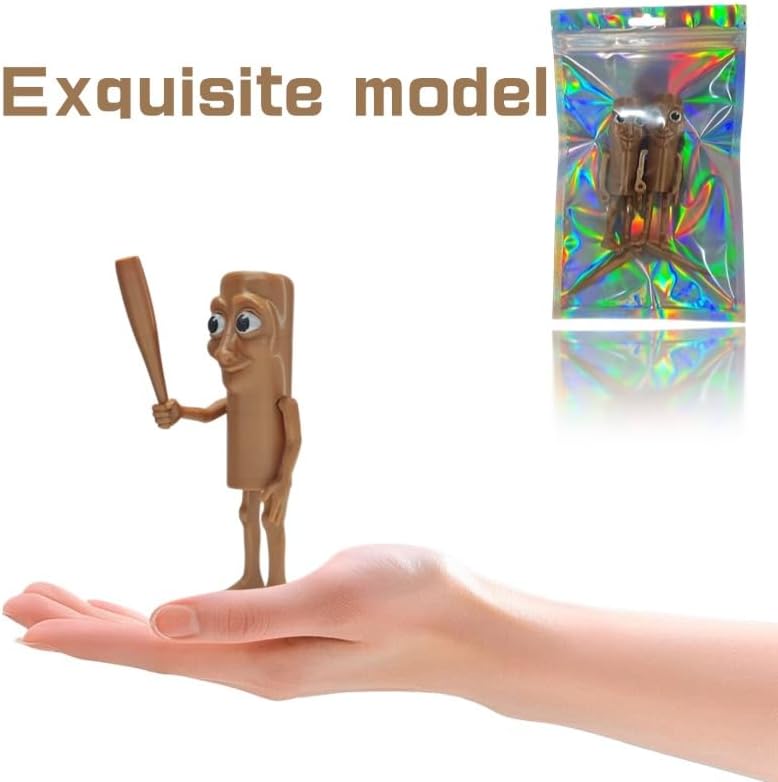 2PCS Tung Tung Tung Sahur Figure, Italian Brainrot 3D Printing Collectible Figurines, Meme Figure Desk Decor, Collectible Figurine Gifts for Fans