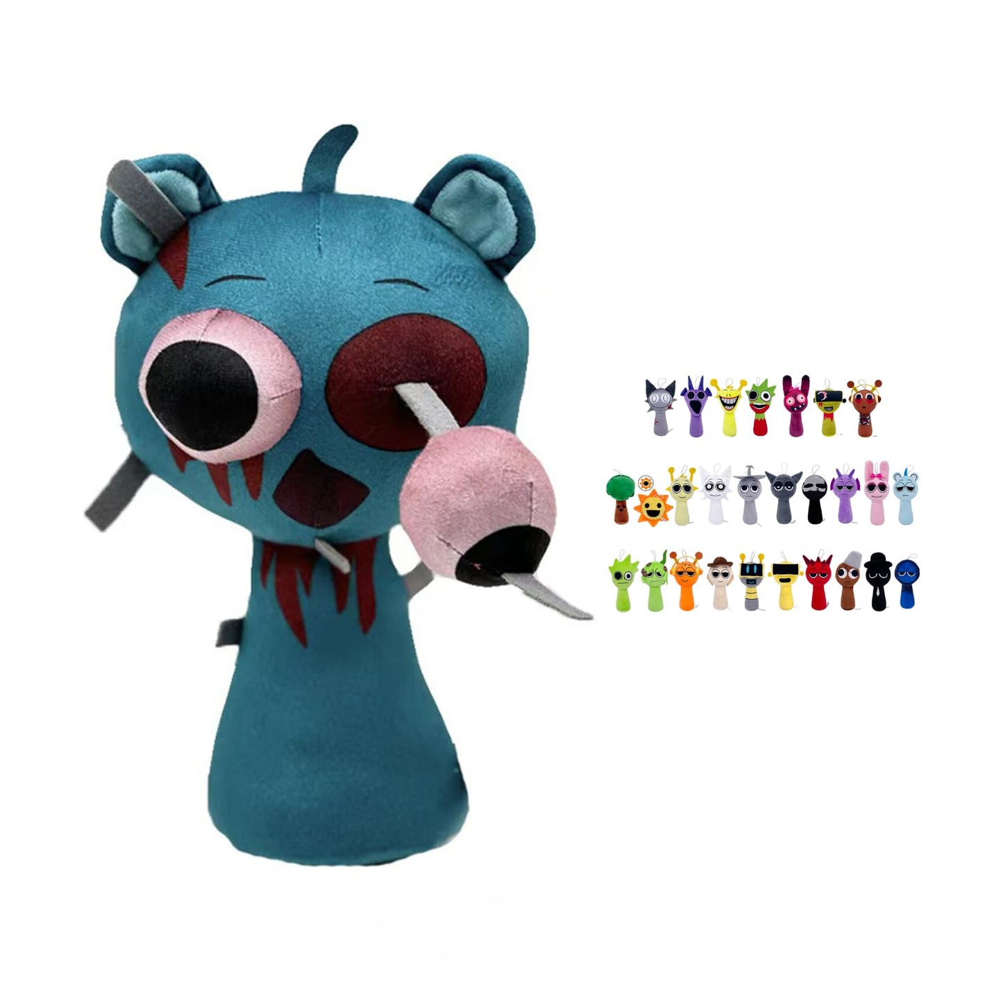 Sprunki Horror Plush - 11'' Full Collection of Wenda, Mr. Fun Computer, Gray & More - All Your Favorite Sprunki Characters!