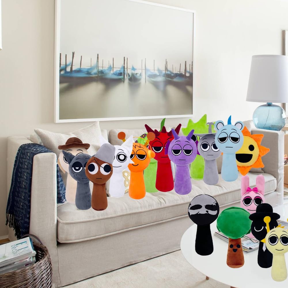 Sprunki Plush - Cute Cartoon Plush Toy, Soft Stuffed Figure for Kids and Adults, Perfect for Playtime, Room Decor, and Unique Gift Choice for Kids
