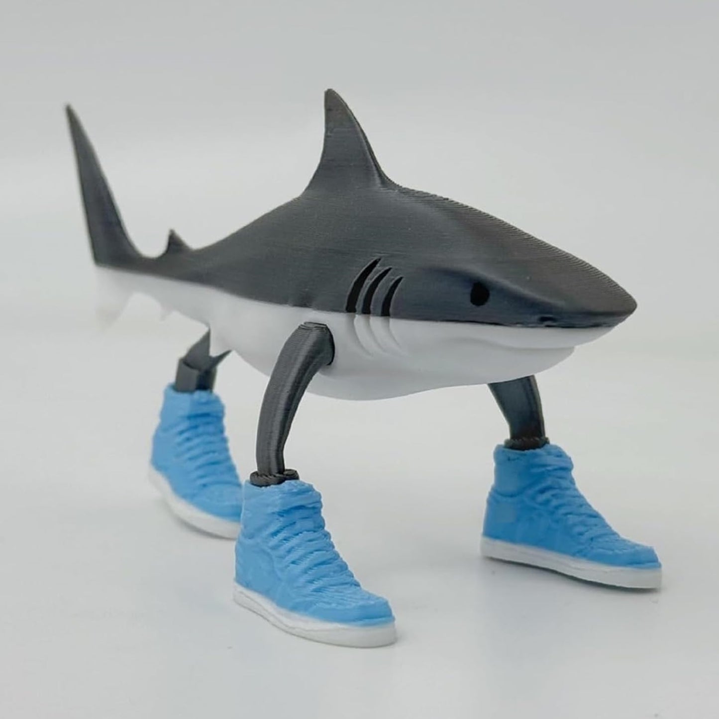 Tralalero Tralala Decoration, Meme Shark Figurines, Creative 3D Italian Brainrot Shark in Sneakers, Collectible Figurine Gifts for Fans (Yellow)