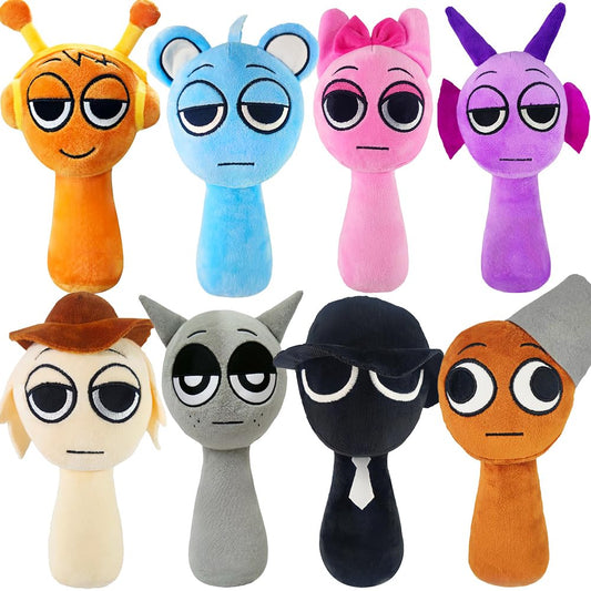 Sprunki Plush Toy, Pyramixed Sprunki Plushies for Sprunki Incredibox Games Phase 1, Phase 5, Phase 1-10 Baby Fans, Super Soft Collectible Wenda Stuffed Toy, Valentine's Day Birthday Gifts for Boys Girls and Kids