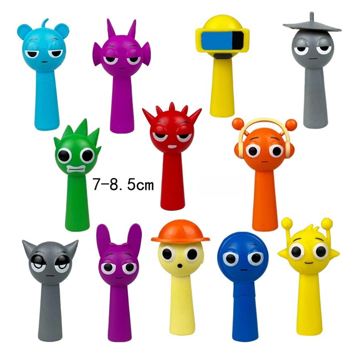 Sprunki Cartoon Characters, 12 Packs of Colorful Toy Characters, PVC Action Anime Model Sculpture Collection Decorative Gift, Suitable For 3+ Boys And Girls Safe, Durable, Fun, Suitable for all Sprunki fans