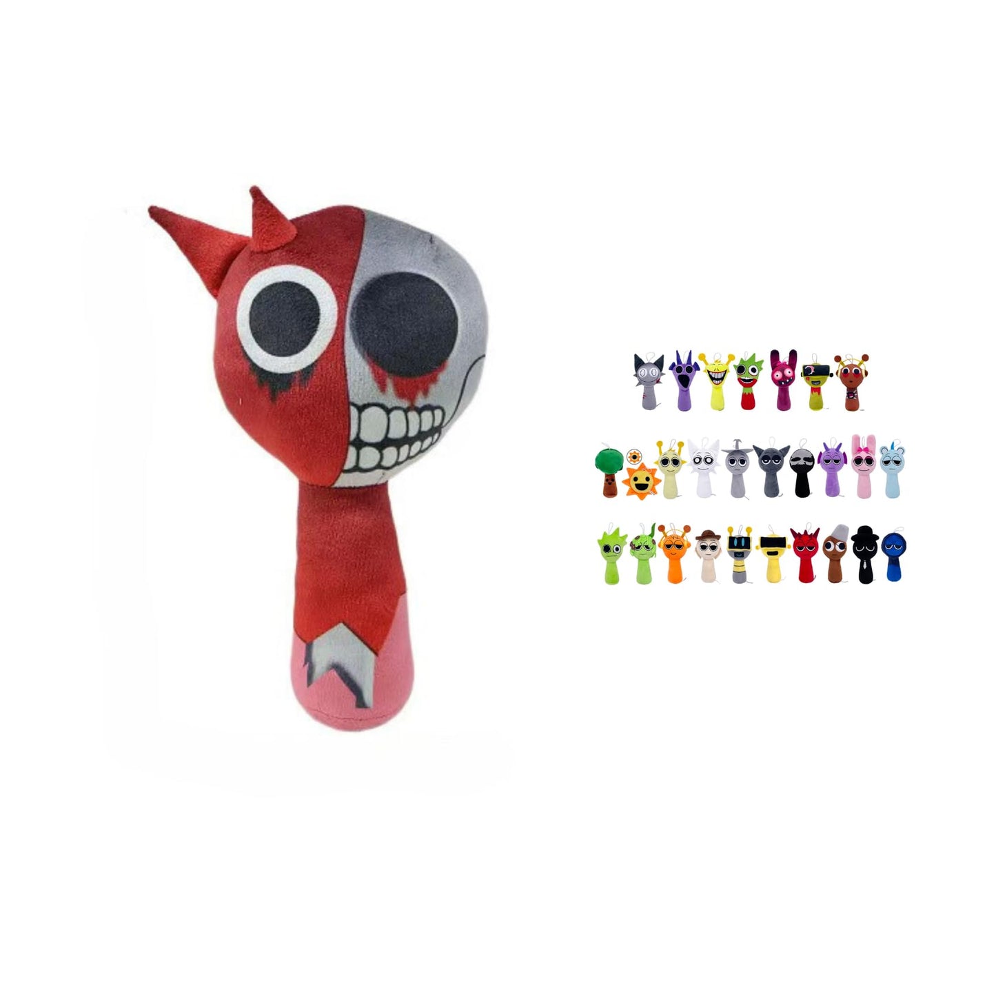 Sprunki Horror Plush - 11'' Full Collection of Wenda, Mr. Fun Computer, Gray & More - All Your Favorite Sprunki Characters!
