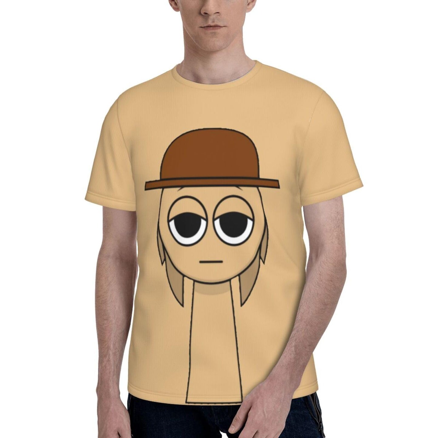 Sprunki T-Shirt,Men's 3D Printed Crew Neck Short Sleeve Tees Shirts,Tees Short Sleeve Tops