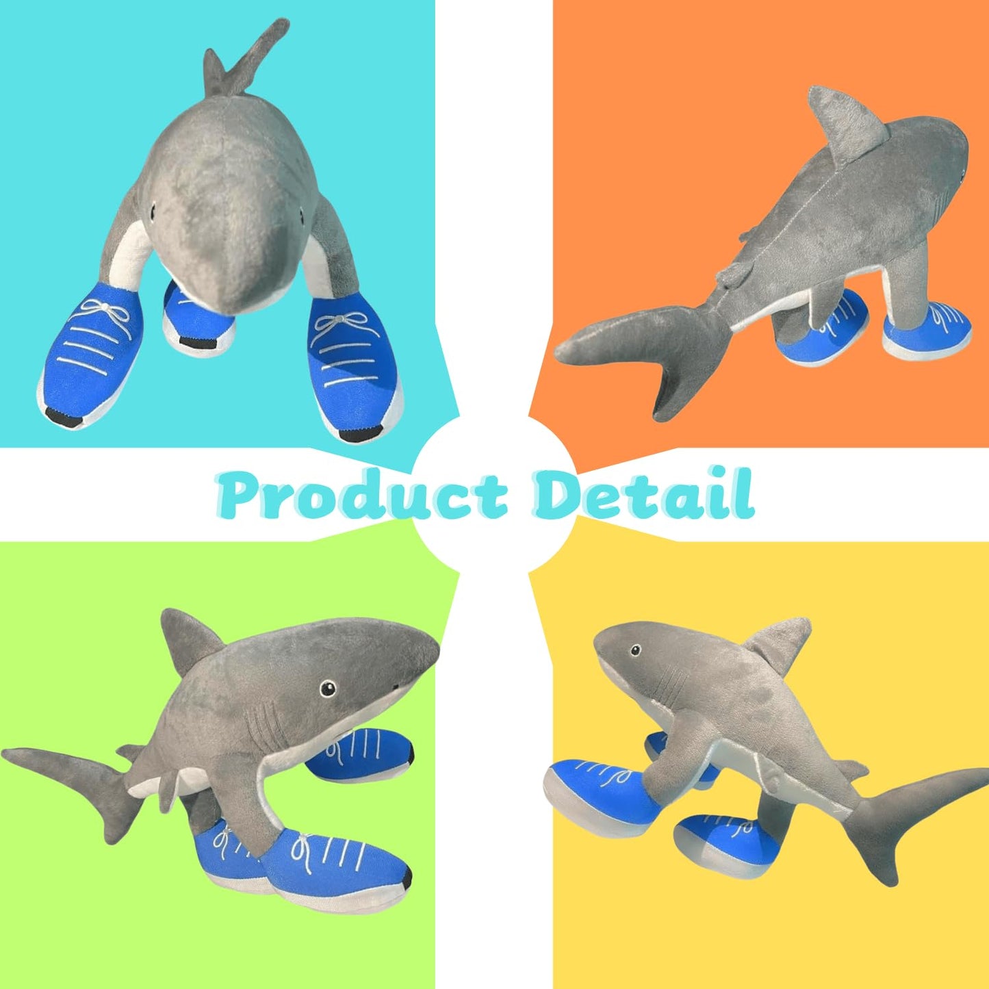 Tralalero Tralala Plush Toys, 16.14'' Italian Brainrot Meme Shark in Sneakers Plushies, Collectible Stuffed Animals Toy Gifts for Fans (Pink)