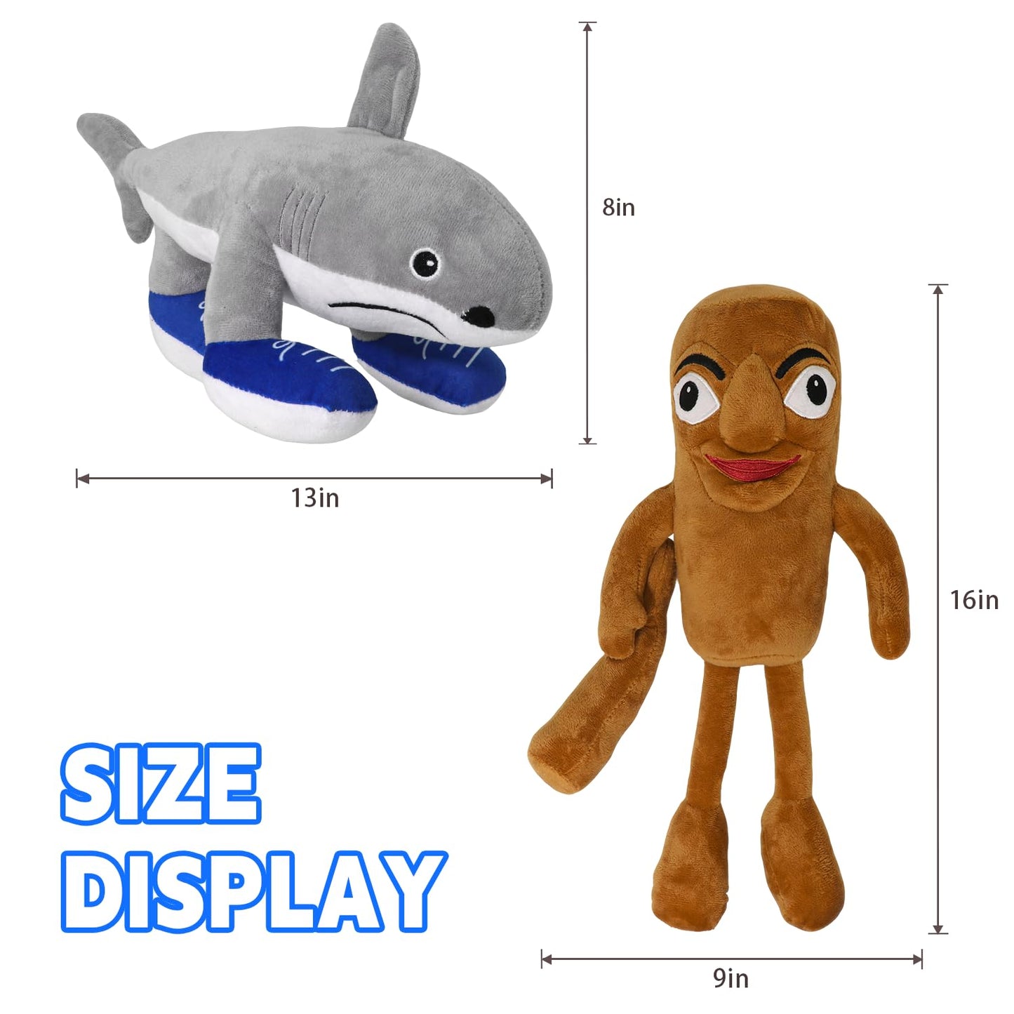 Italian Brainrot Plush, 12" Tralalero Tralala Toy Gift,Cute Stuffed Figure Doll for Kids and Adults Brush
