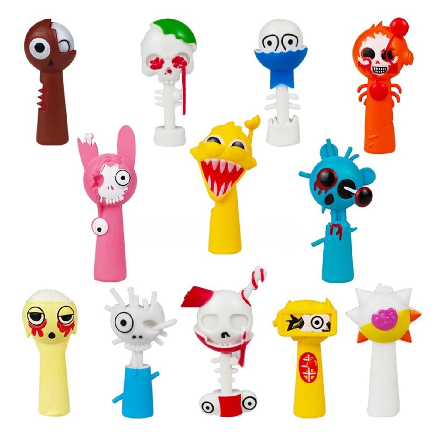 Sprunki Cartoon Characters, 12 Packs of Colorful Toy Characters, PVC Action Anime Model Sculpture Collection Decorative Gift, Suitable For 3+ Boys And Girls Safe, Durable, Fun, Suitable for all Sprunki fans