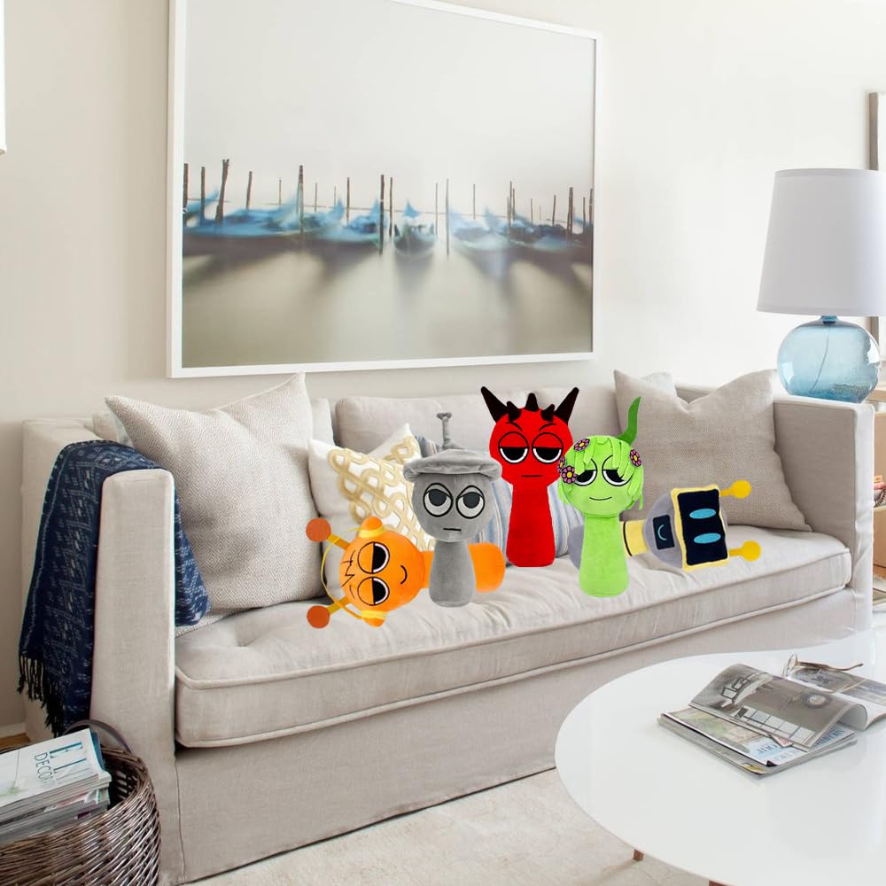 Sprunki Plush - Cute Cartoon Plush Toy, Soft Stuffed Figure for Kids and Adults, Perfect for Playtime, Room Decor, and Unique Gift Choice for Kids