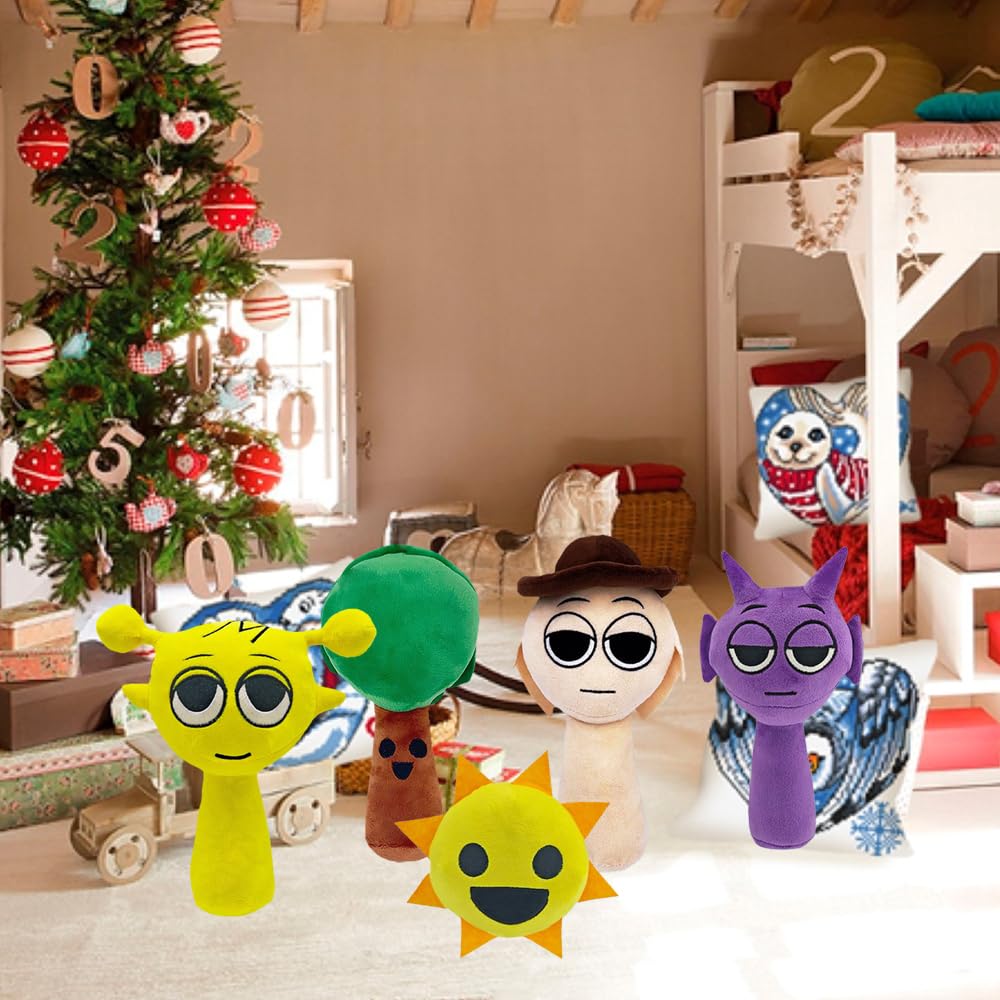 Sprunki Plush - Cute Cartoon Plush Toy, Soft Stuffed Figure for Kids and Adults, Perfect for Playtime, Room Decor, and Unique Gift Choice for Kids
