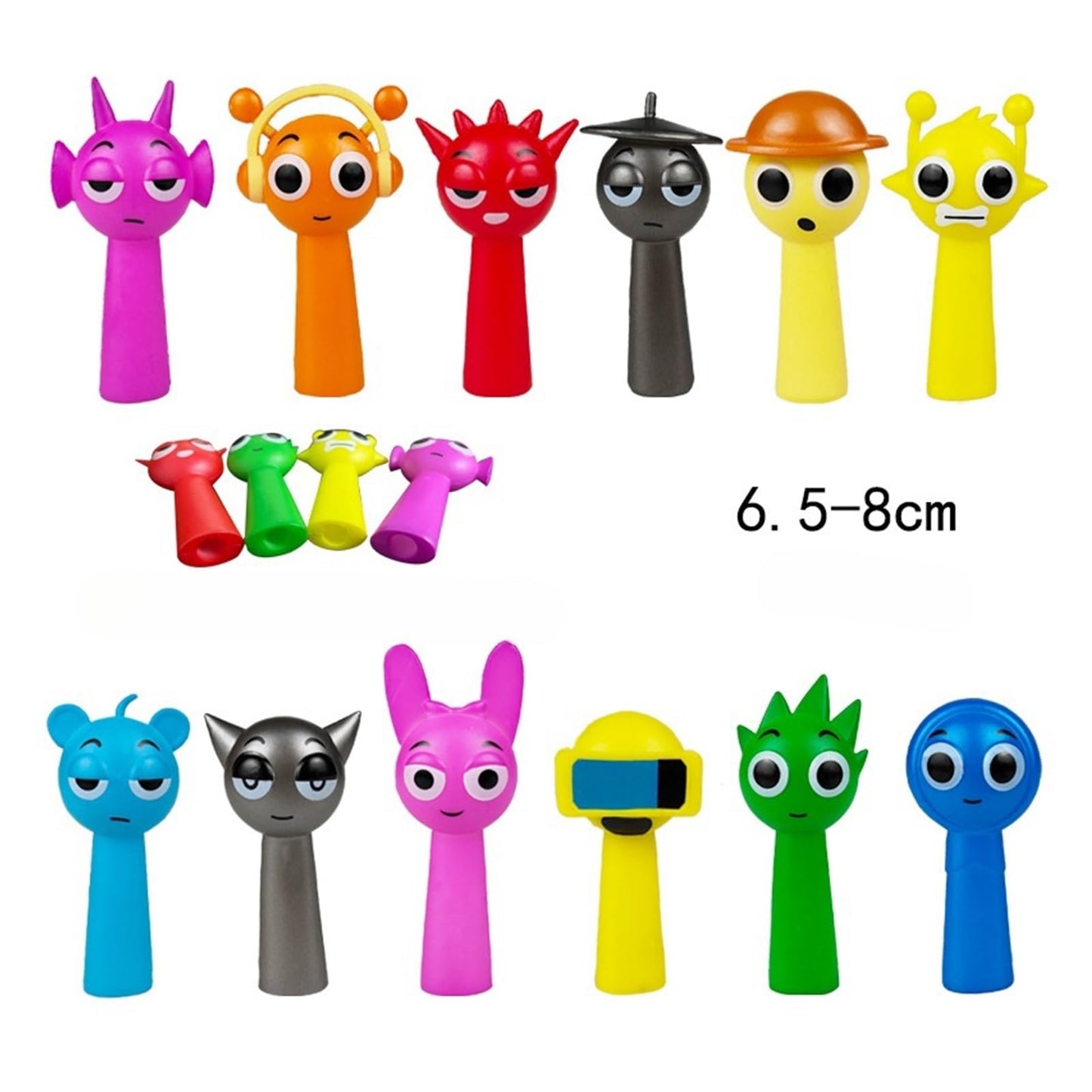Sprunki Cartoon Characters, 12 Packs of Colorful Toy Characters, PVC Action Anime Model Sculpture Collection Decorative Gift, Suitable For 3+ Boys And Girls Safe, Durable, Fun, Suitable for all Sprunki fans