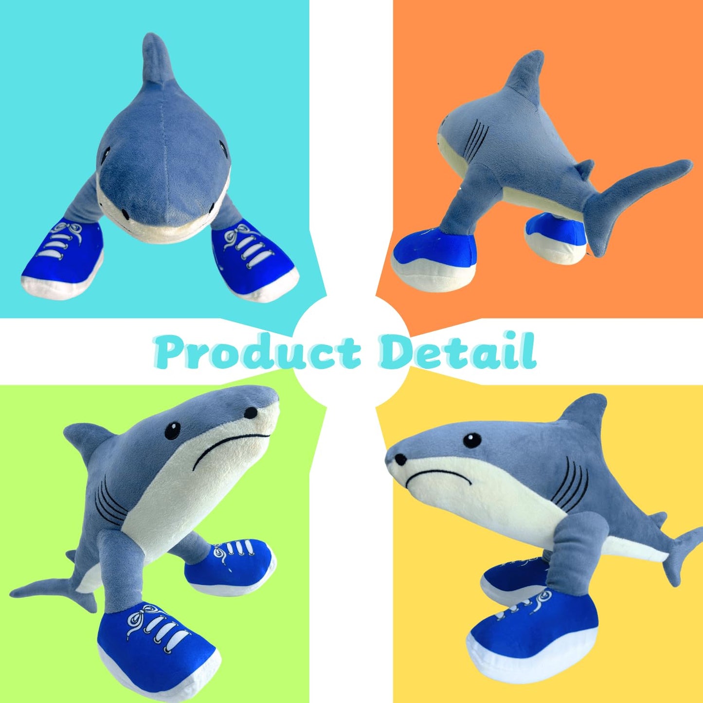Tralalero Tralala Plush Toys, 16.14'' Italian Brainrot Meme Shark in Sneakers Plushies, Collectible Stuffed Animals Toy Gifts for Fans (Pink)