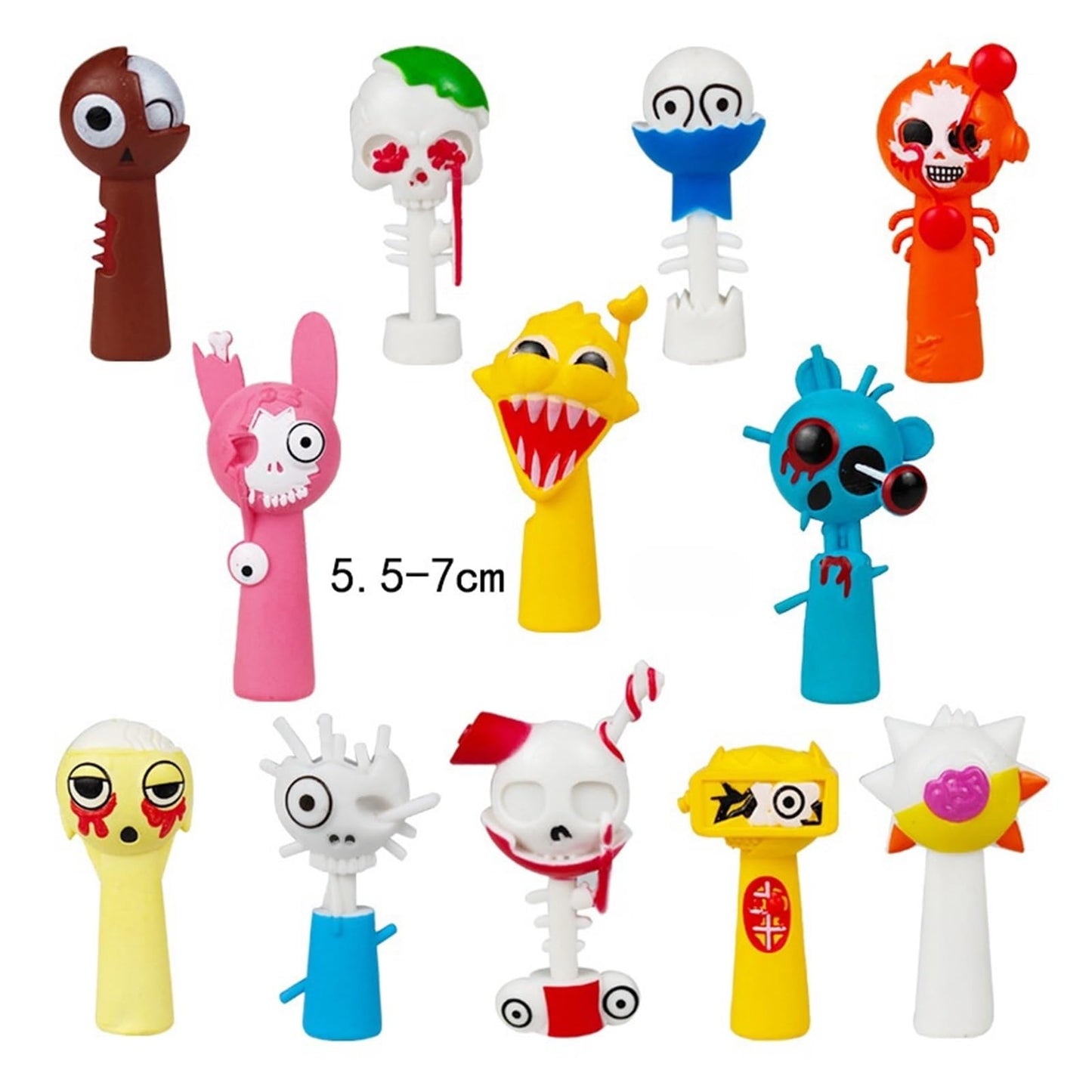 Sprunki Cartoon Characters, 12 Packs of Colorful Toy Characters, PVC Action Anime Model Sculpture Collection Decorative Gift, Suitable For 3+ Boys And Girls Safe, Durable, Fun, Suitable for all Sprunki fans