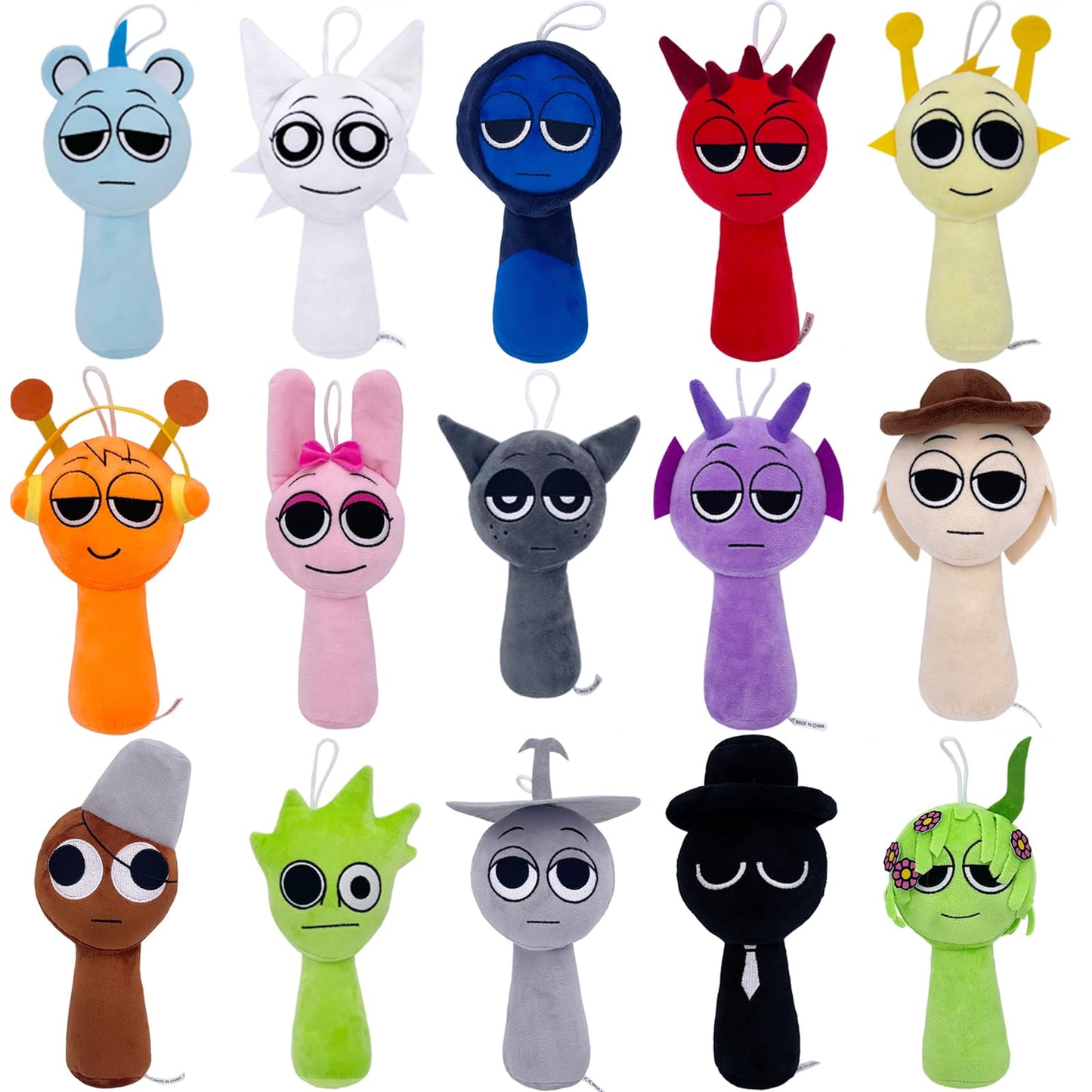 Sprunki Horror Plush - 11'' Full Collection of Wenda, Mr. Fun Computer, Gray & More - All Your Favorite Sprunki Characters!