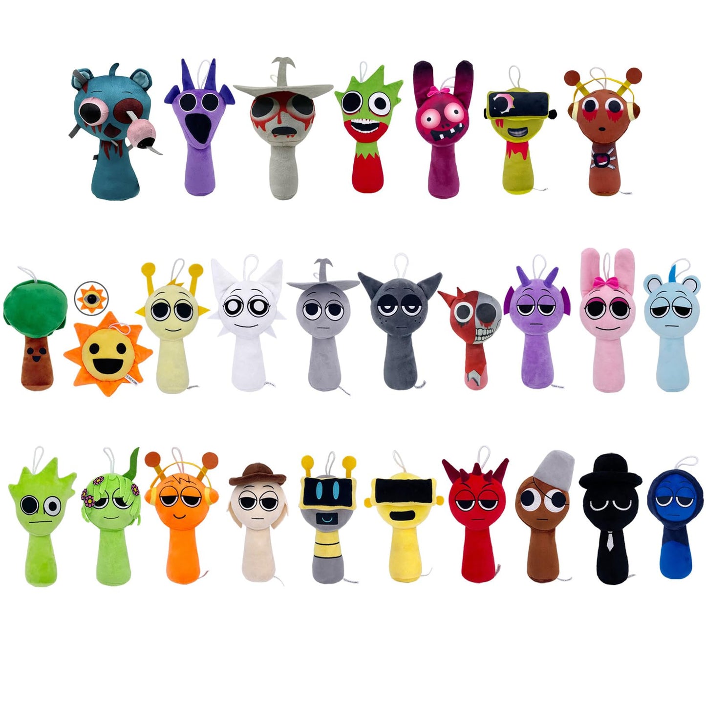 Sprunki Horror Plush - 11'' Full Collection of Wenda, Mr. Fun Computer, Gray & More - All Your Favorite Sprunki Characters!