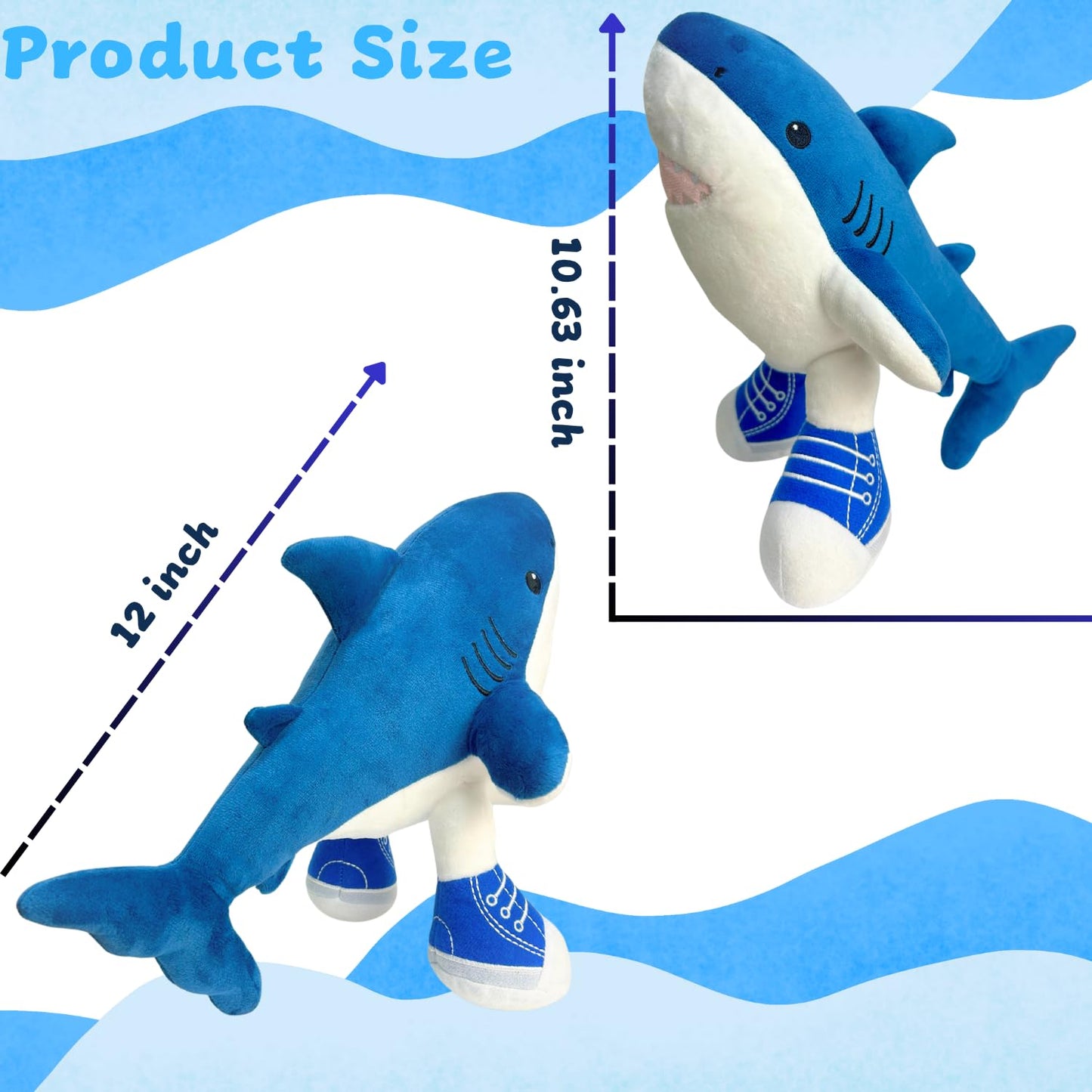 Tralalero Tralala Plush Toys, 16.14'' Italian Brainrot Meme Shark in Sneakers Plushies, Collectible Stuffed Animals Toy Gifts for Fans (Pink)