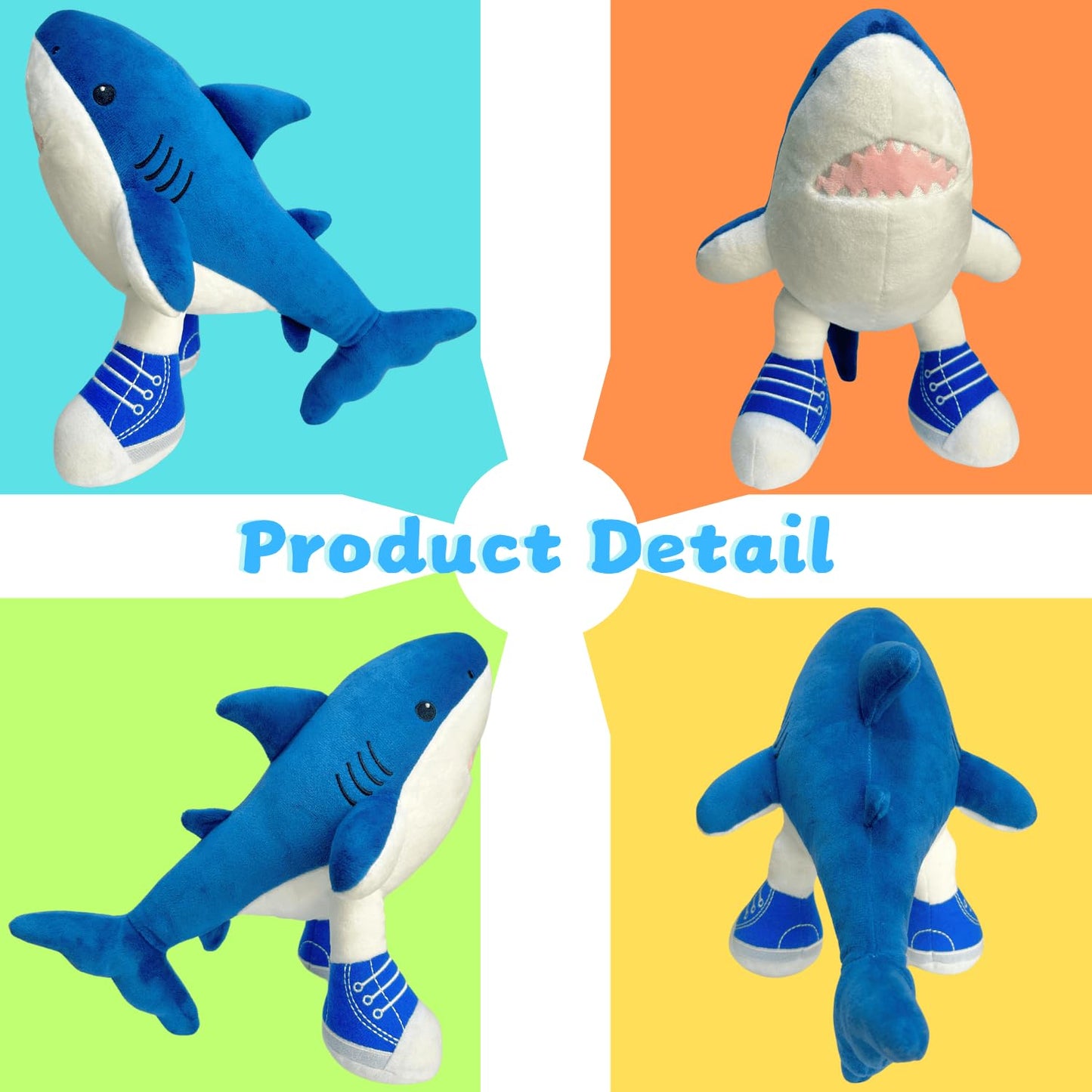 Tralalero Tralala Plush Toys, 16.14'' Italian Brainrot Meme Shark in Sneakers Plushies, Collectible Stuffed Animals Toy Gifts for Fans (Pink)