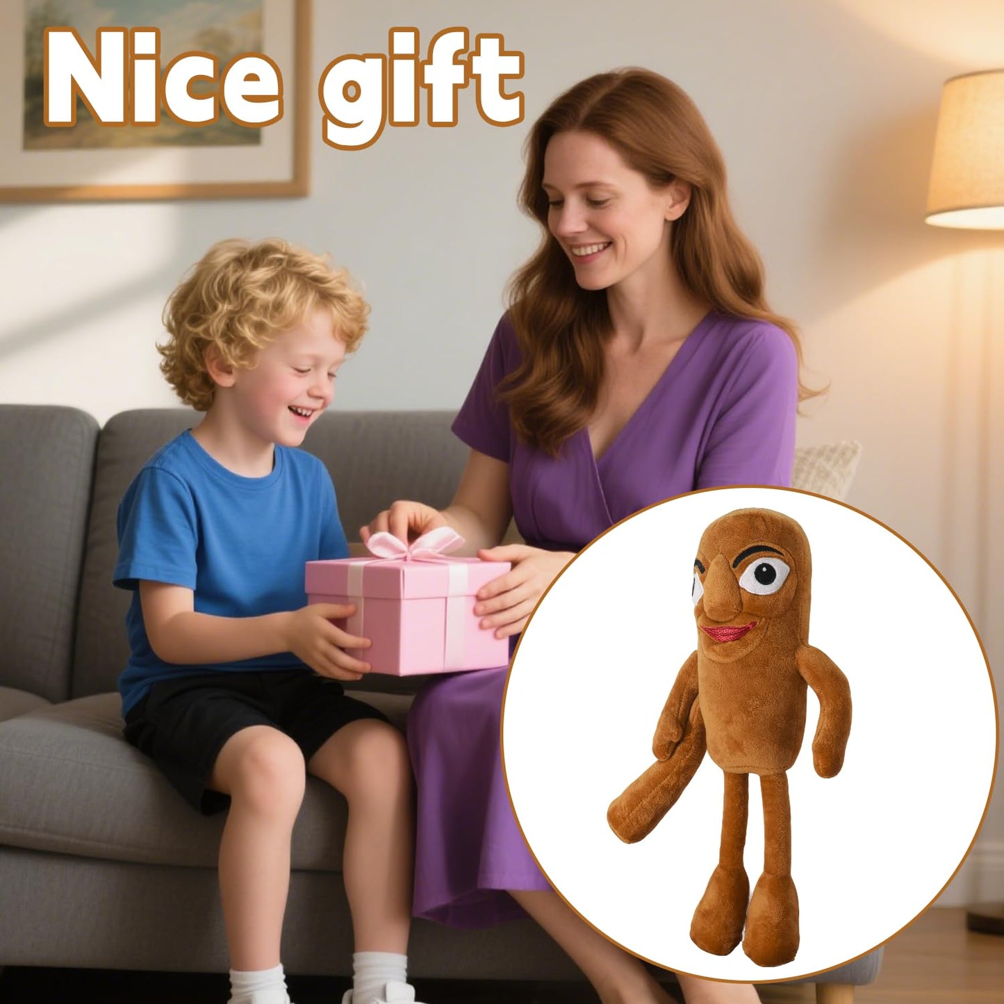 Italian Brainrot Plush, 12" Tralalero Tralala Toy Gift,Cute Stuffed Figure Doll for Kids and Adults Brush