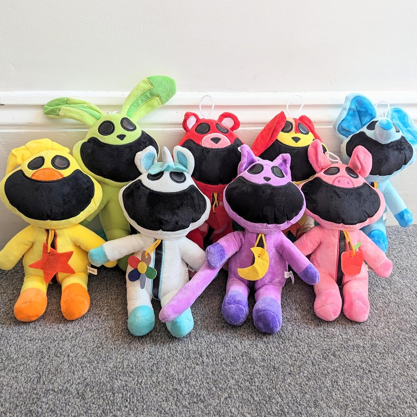 Smiling Critters Plush Toys from Poppy Playtime Set of 8 Full Collection Complete Pack - Bobby Teddy Bear Hug Bubba Bubbaphant CraftyCorn DogDay Hoppy Hopscotch KickinChicken Picky CatNap Poppy Playtime Chapter 3