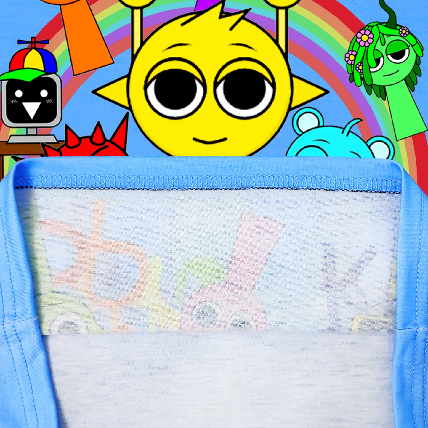 Boys Girls Sprunki Pants Set Kids Music Adventure T-Shirt 2 PCS Long Sleeve Cartoon Monster Game Clothes Outfit