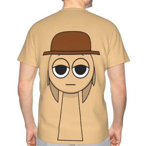 Sprunki T-Shirt,Men's 3D Printed Crew Neck Short Sleeve Tees Shirts,Tees Short Sleeve Tops