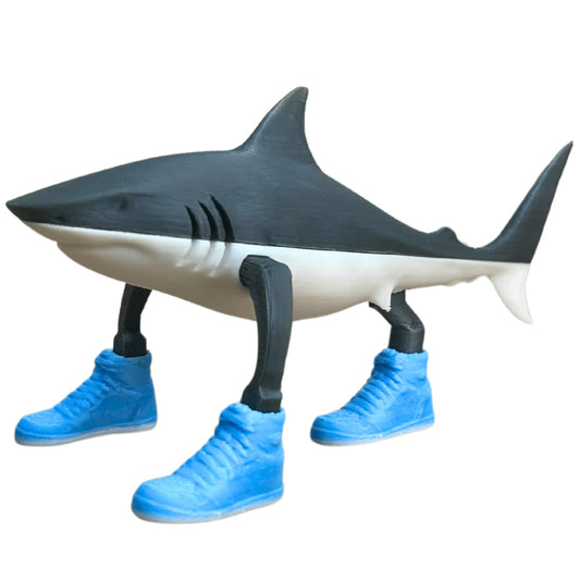Tralalero Tralala Decoration, Meme Shark Figurines, Creative 3D Italian Brainrot Shark in Sneakers, Collectible Figurine Gifts for Fans (Yellow)