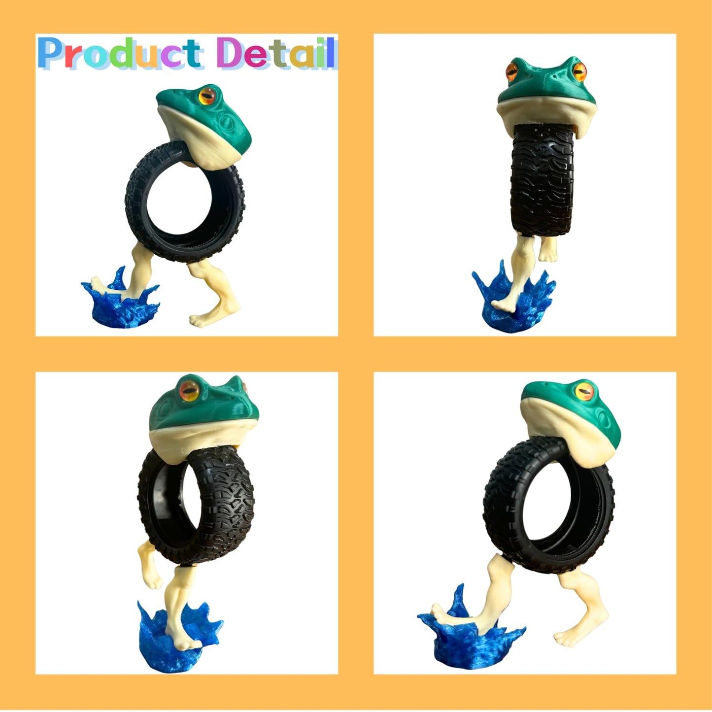 Tralalero Tralala Decoration, Meme Shark Figurines, Creative 3D Italian Brainrot Shark in Sneakers, Collectible Figurine Gifts for Fans (Yellow)