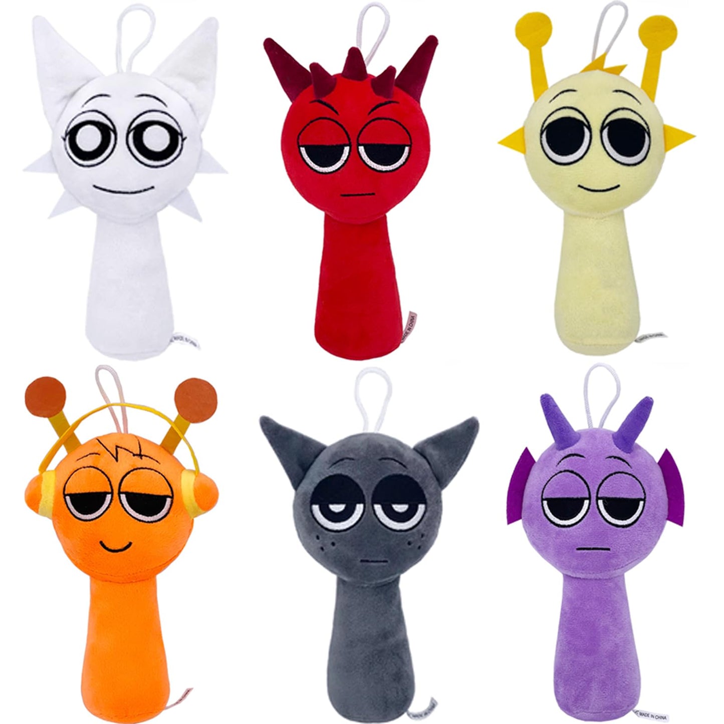 Sprunki Horror Plush - 11'' Full Collection of Wenda, Mr. Fun Computer, Gray & More - All Your Favorite Sprunki Characters!