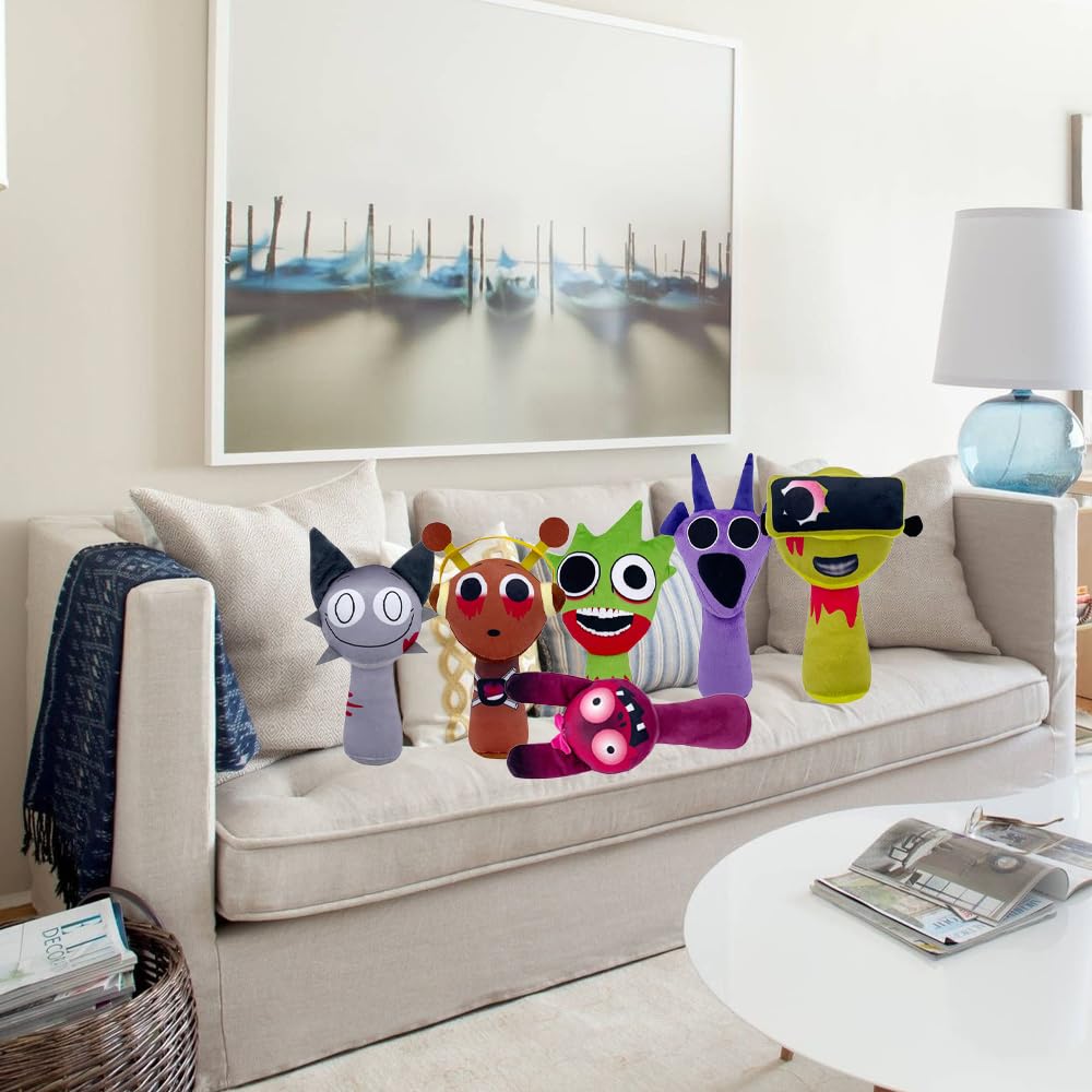 Sprunki Plush - Cute Cartoon Plush Toy, Soft Stuffed Figure for Kids and Adults, Perfect for Playtime, Room Decor, and Unique Gift Choice for Kids