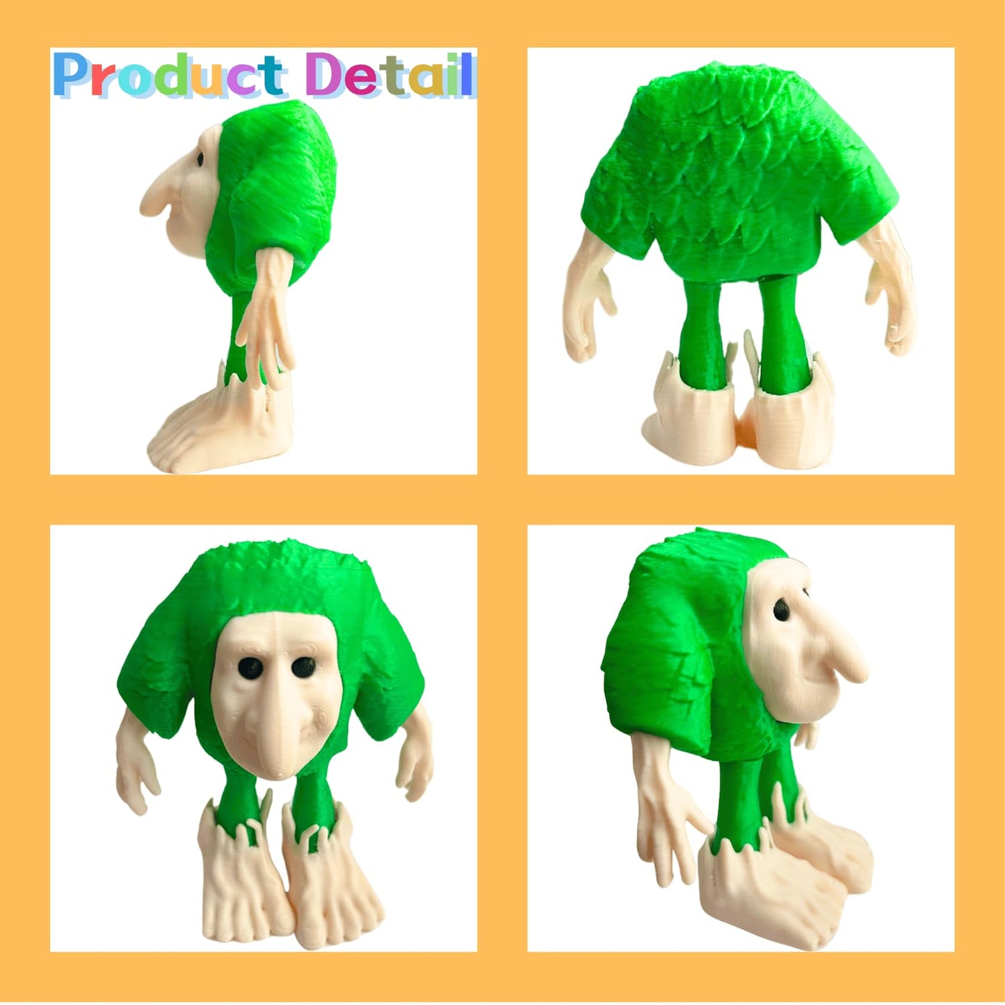 Tralalero Tralala Decoration, Meme Shark Figurines, Creative 3D Italian Brainrot Shark in Sneakers, Collectible Figurine Gifts for Fans (Yellow)