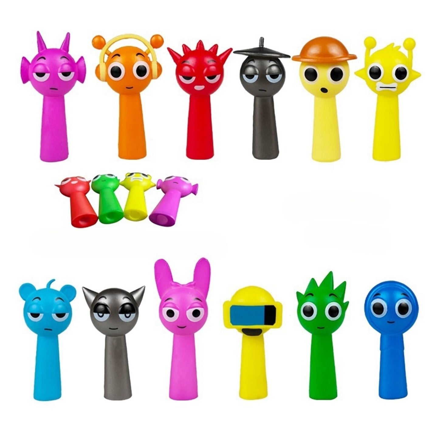 Sprunki Cartoon Characters, 12 Packs of Colorful Toy Characters, PVC Action Anime Model Sculpture Collection Decorative Gift, Suitable For 3+ Boys And Girls Safe, Durable, Fun, Suitable for all Sprunki fans