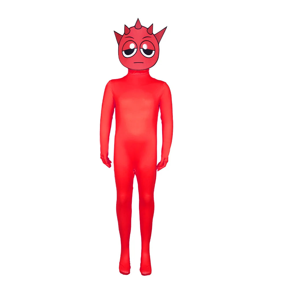 Sprunki Incredibox Cosplay Costume Kid Monster Horror Game Clothing Creative Christmas Adult Party Jumpsuits Clothes Gift