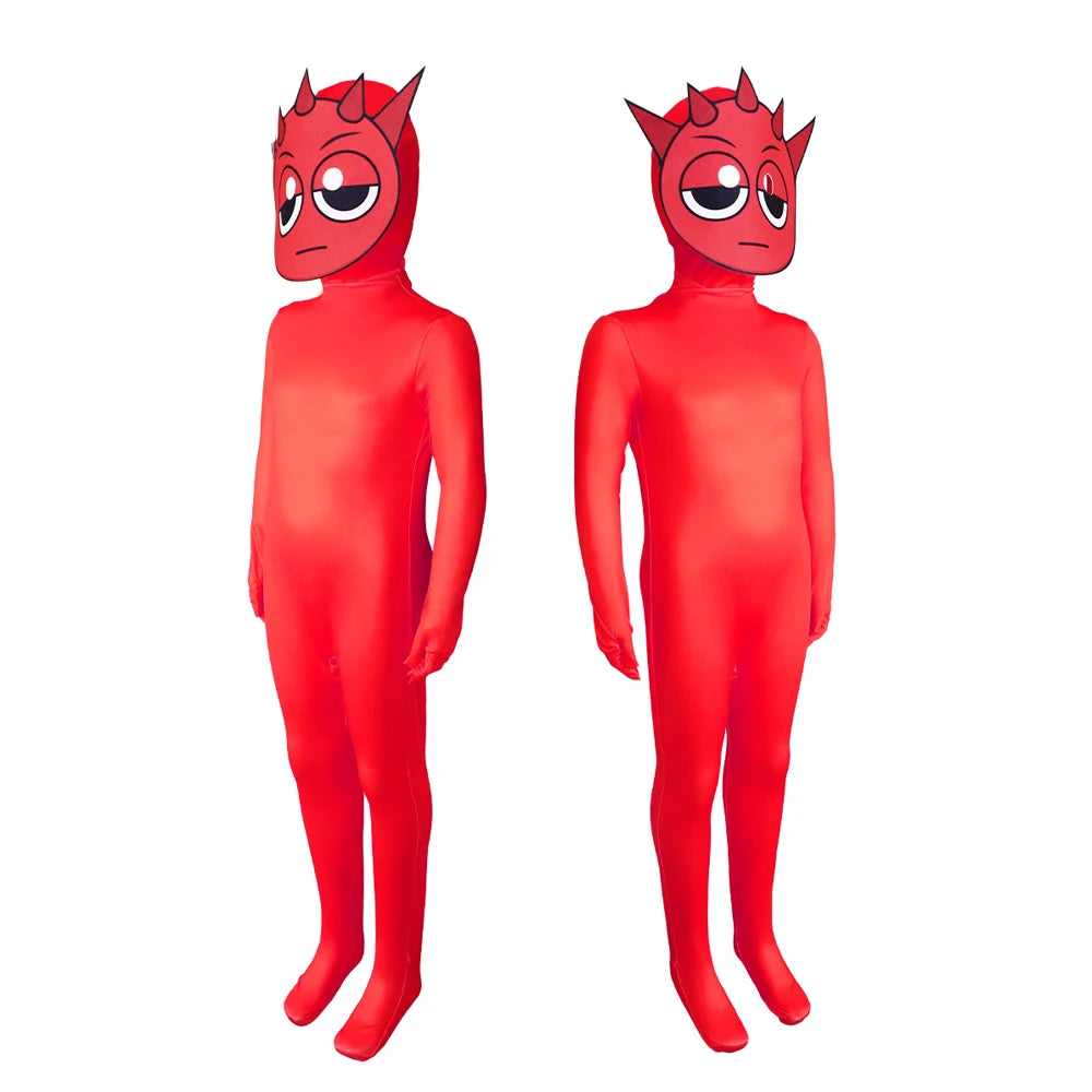 Sprunki Incredibox Cosplay Costume Kid Monster Horror Game Clothing Creative Christmas Adult Party Jumpsuits Clothes Gift