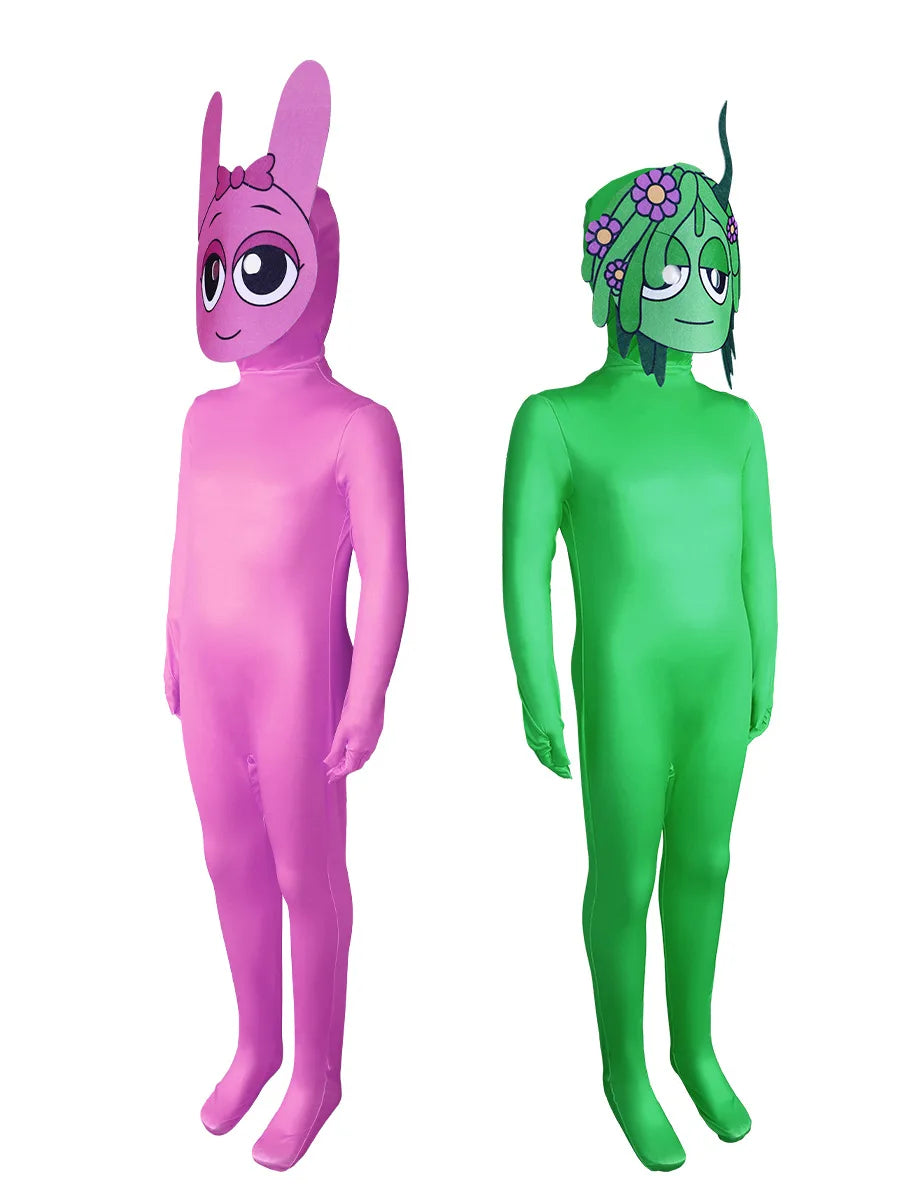 Sprunki Incredibox Cosplay Costume Kid Monster Horror Game Clothing Creative Christmas Adult Party Jumpsuits Clothes Gift